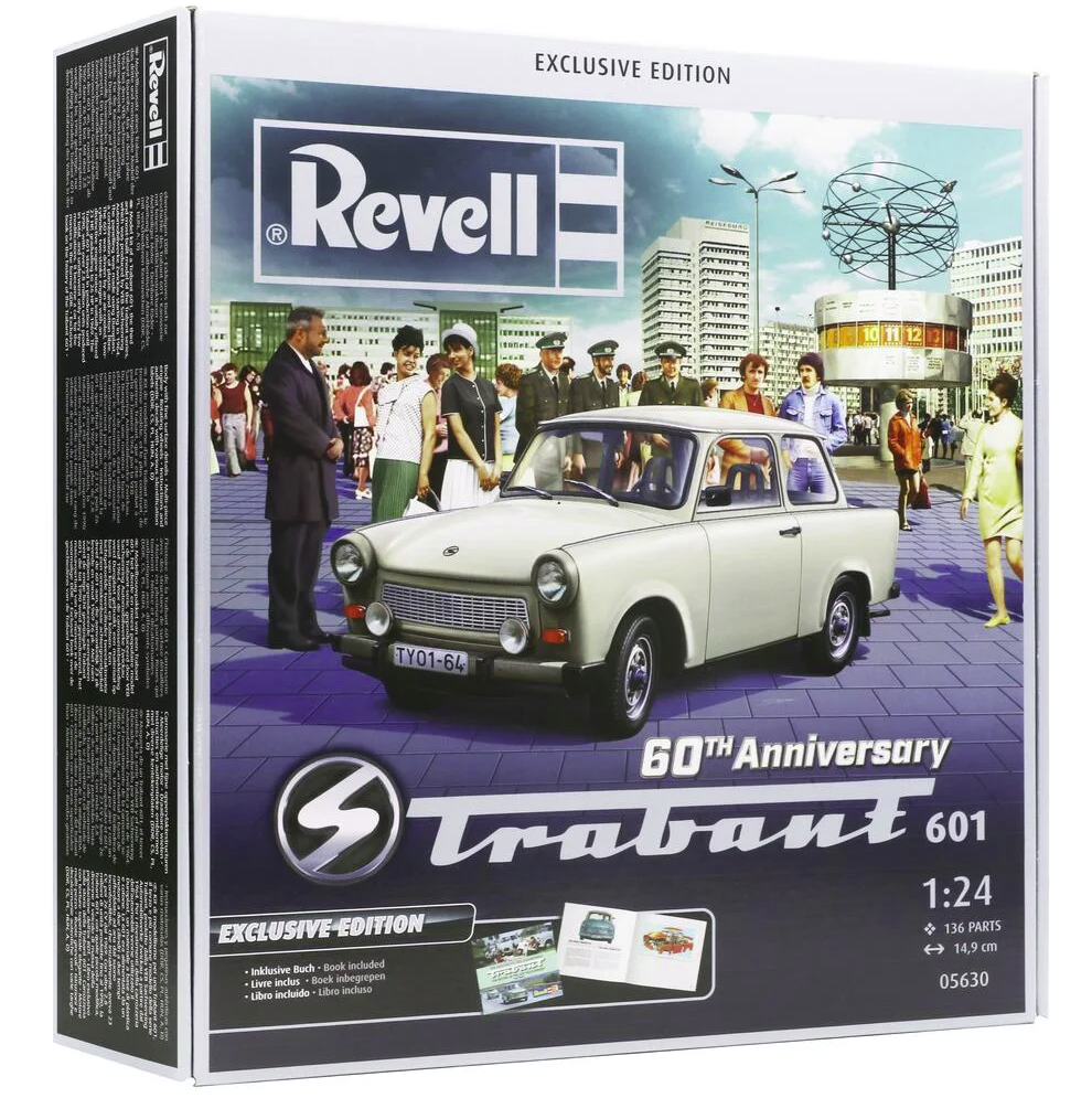 Revell 05630 Trabant 601 Édition Exclusive 60e Anniversaire (Livre inclus) 1/24