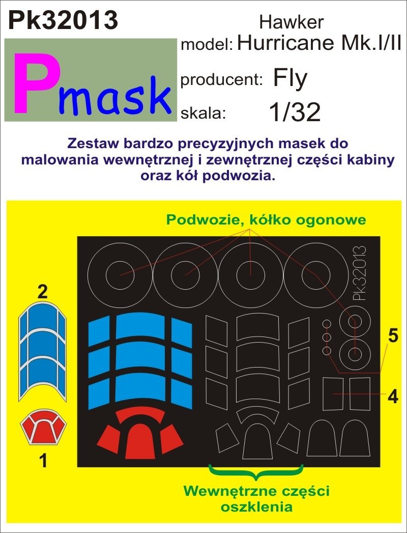 Masque P PK32013 HAWKER HURRICANE MK.I/II (FLY) (1/32)