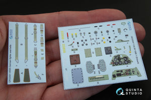 Intérieur imprimé en 3D et coloré sur papier décalcomanie Quinta Studio QD32047 Bf 109E-1 (pour maquette Eduard) 1/32 – Bild 2