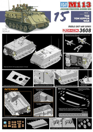 Dragon 3608 IDF M113 Transport de troupes blindé Guerre du Kippour 1973 1/35