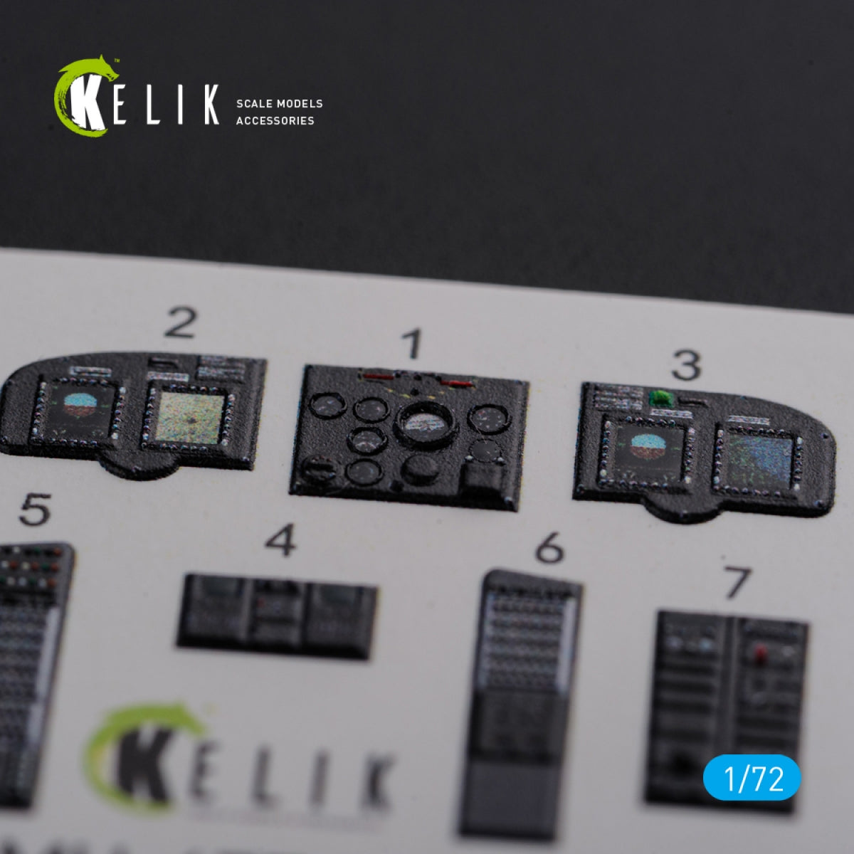 Décalcomanies 3D intérieures KELIK K72102 MH-47E pour maquette Italeri au 1/72 – immagine 2