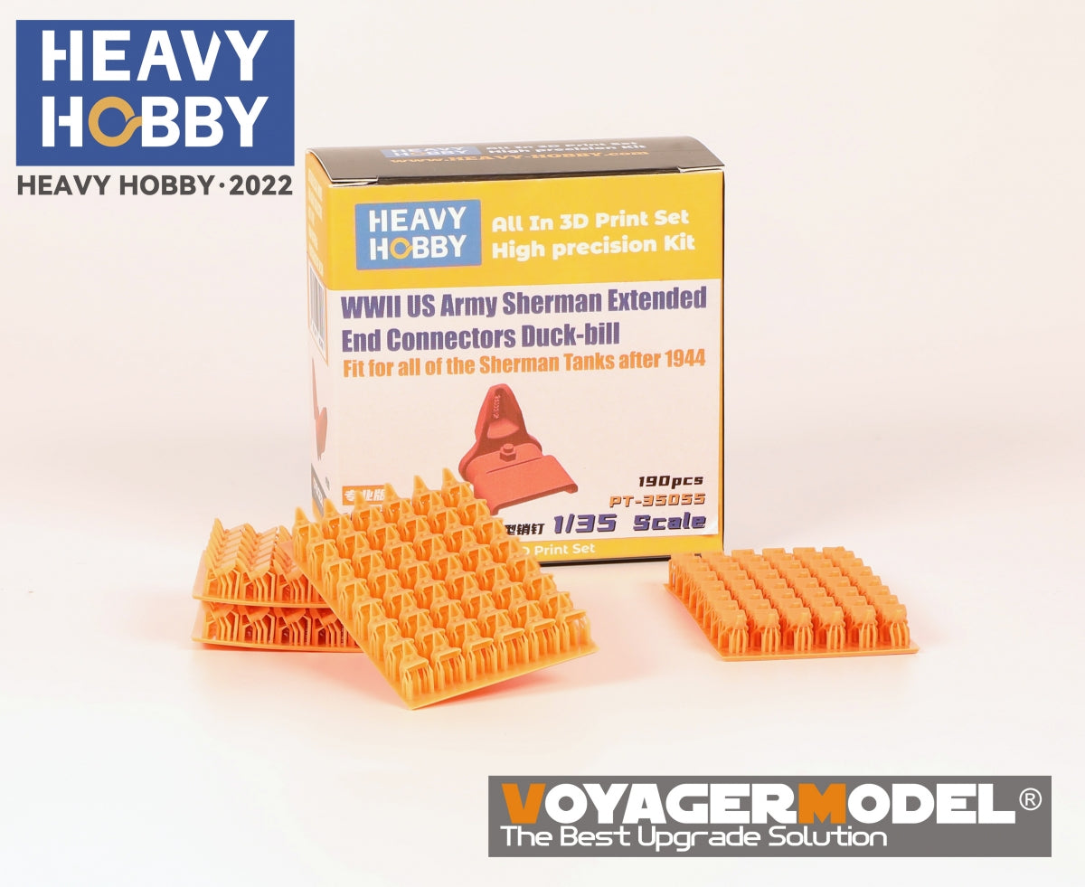 Heavy Hobby PT35055 Connecteurs d&amp;#39;extrémité allongés pour char Sherman de l&amp;#39;armée américaine de la Seconde Guerre mondiale, bec de canard, échelle 1/35 – Bild 2