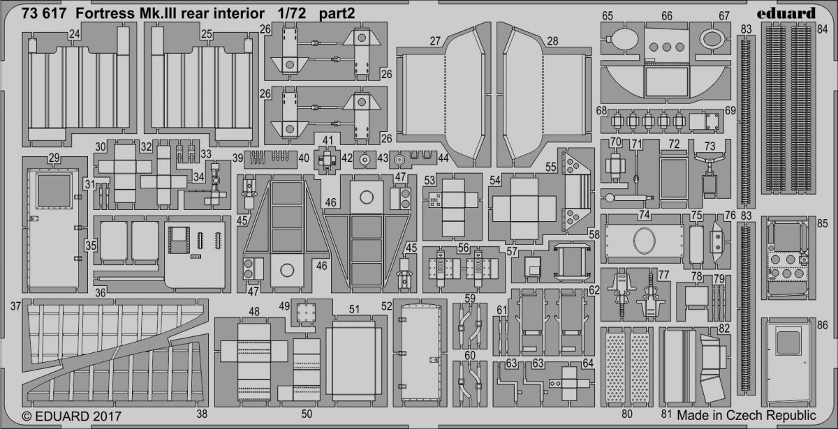 Eduard 73617 Fortress Mk. III intérieur arrière AIRFIX 1/72 – Bild 2