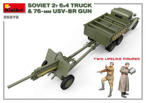 MiniArt 35272 CAMION SOVIETIQUE 2T 6X4 ET PISTOLET USV-BR 76 mm 1/35 – immagine 6