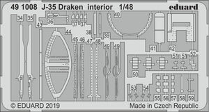 Eduard 491008 J-35 Draken intérieur HASEGAWA 1/48 – immagine 2