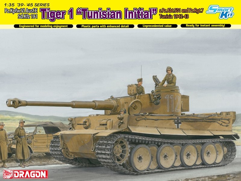 Dragon 6608 Tiger I Production initiale « Tigre tunisien initial » 1re compagnie s.Pz.Abt.501 DAK Tunisie 1942/43 – image 2