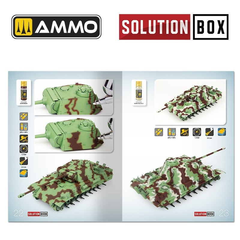 Ammo of Mig 6529 SOLUTION BOOK 23 - Comment peindre les véhicules allemands de fin de guerre de la Seconde Guerre mondiale (Livre multilingue)  – immagine 9