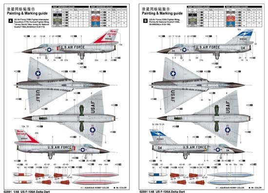 Trumpeter 02891 US F-106A Delta Dart 1/48 – immagine 2