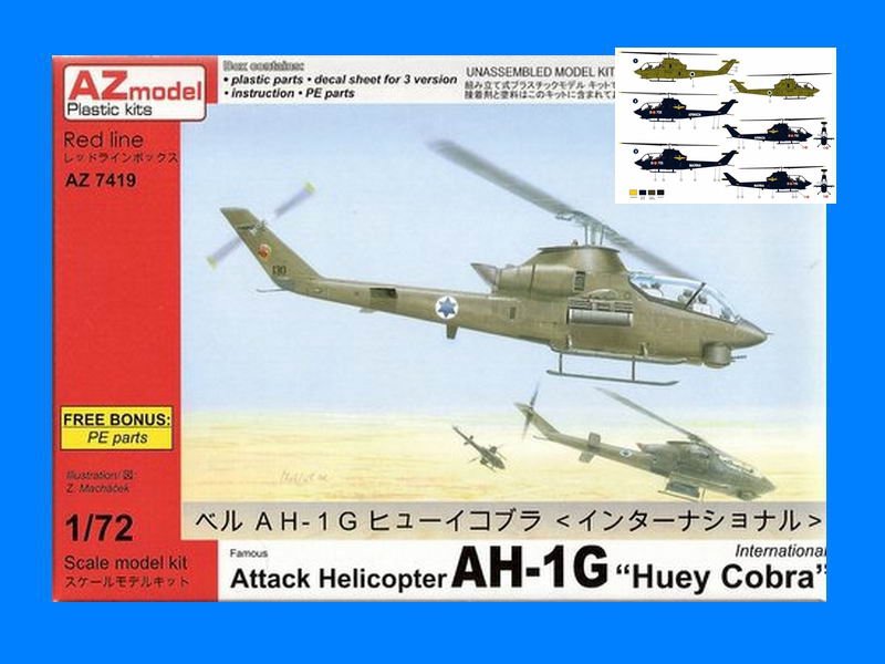 Maquette AZmodel AZ7419 Bell AH-1G Huey Cobra « International » 1/72 