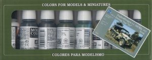 Ensemble de peinture pour maquettes Vallejo - Demag D-7 Corps d&amp;#39;Afrique (70138) 8x17ml.