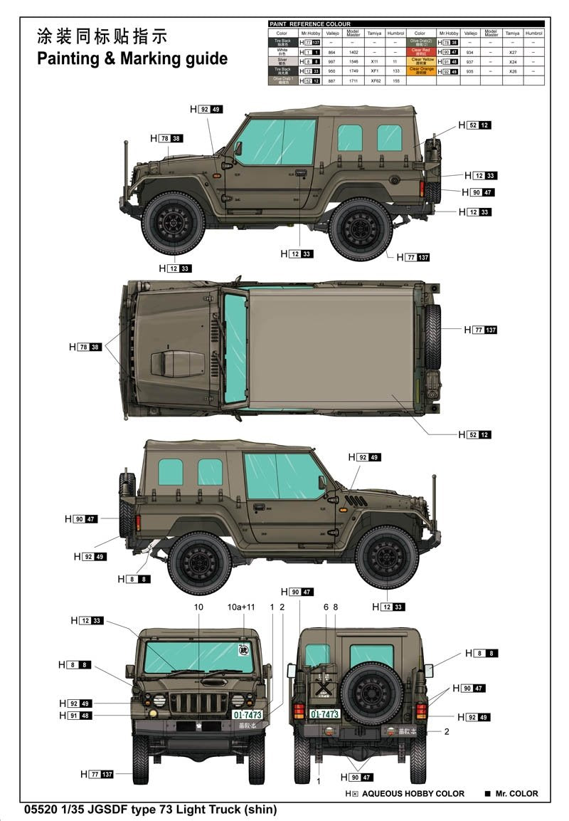 Trumpeter 05520 Camion léger JSDF type 73 1/35 – immagine 2