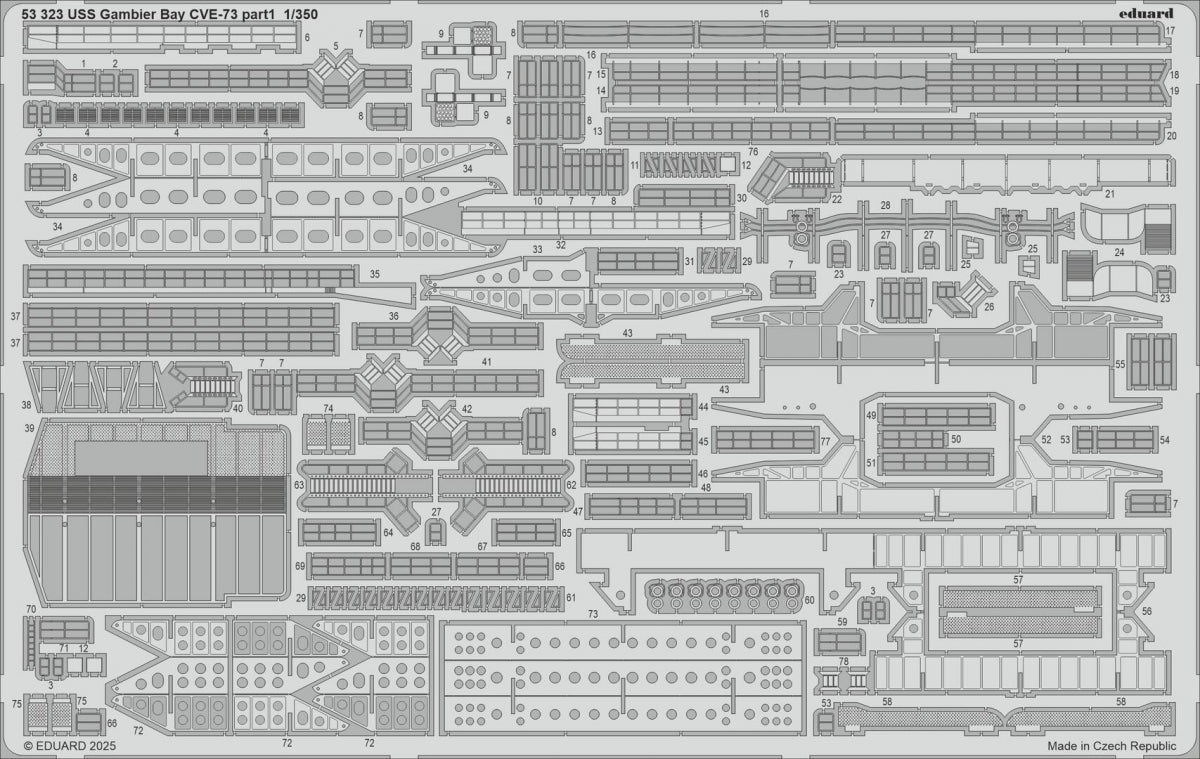 Eduard 53323 USS Gambier Bay CVE-73 partie 1 HASEGAWA 1/350