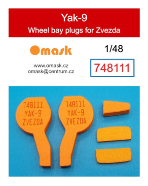 Omask 748111 Bouchons de passage de roue Yak-9 (pour Zvezda) 1/48