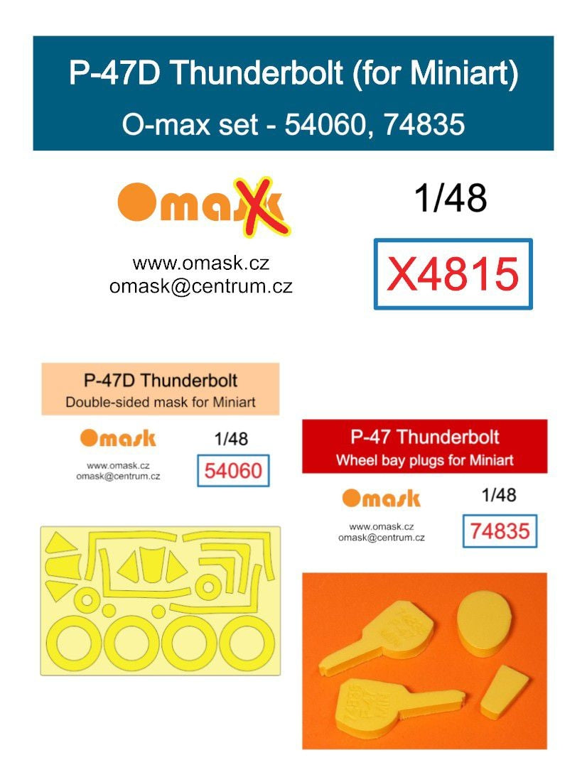 Ensemble Omask X4815 P-47D Thunderbolt O-max pour Miniart 1/48