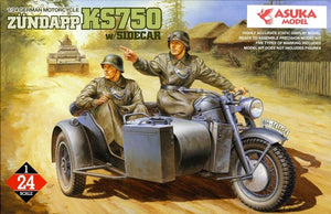 Asuka 24-004 ZUNDAPP KS750 avec side-car 1/24