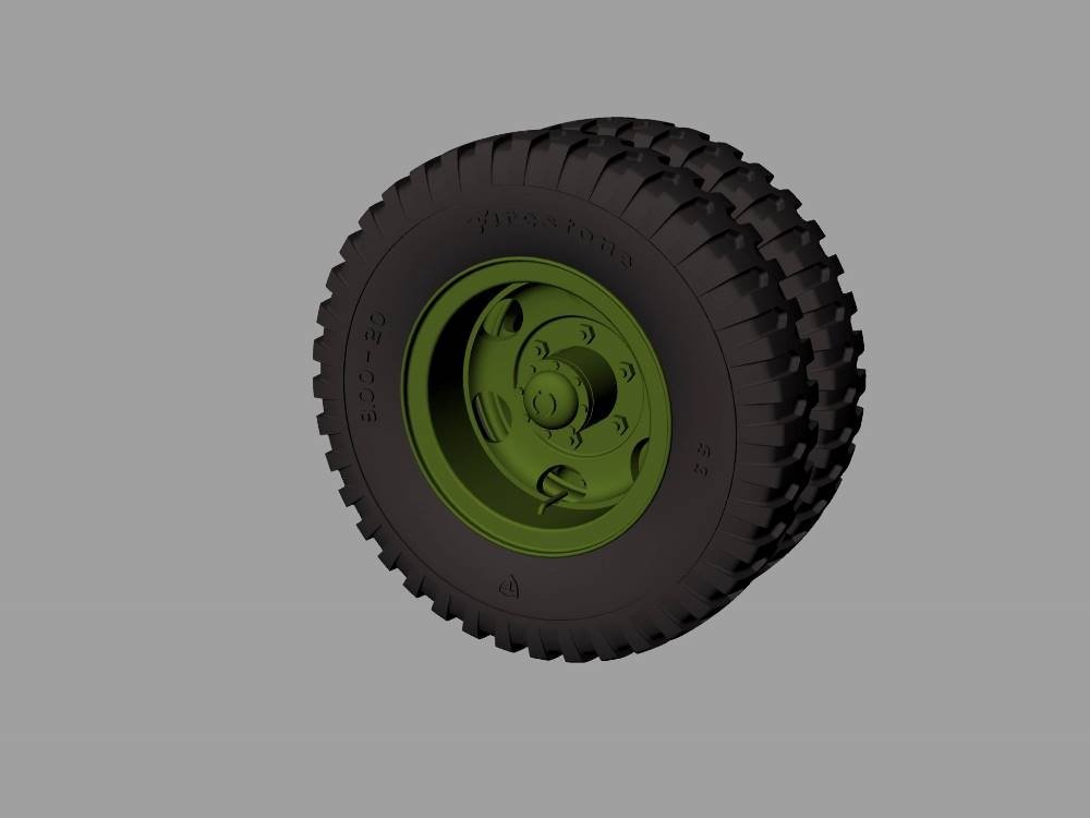 Roues de route pour camions Panzer Art RE35-530 M35 et M109 (Firestone) 1/35 – image 3