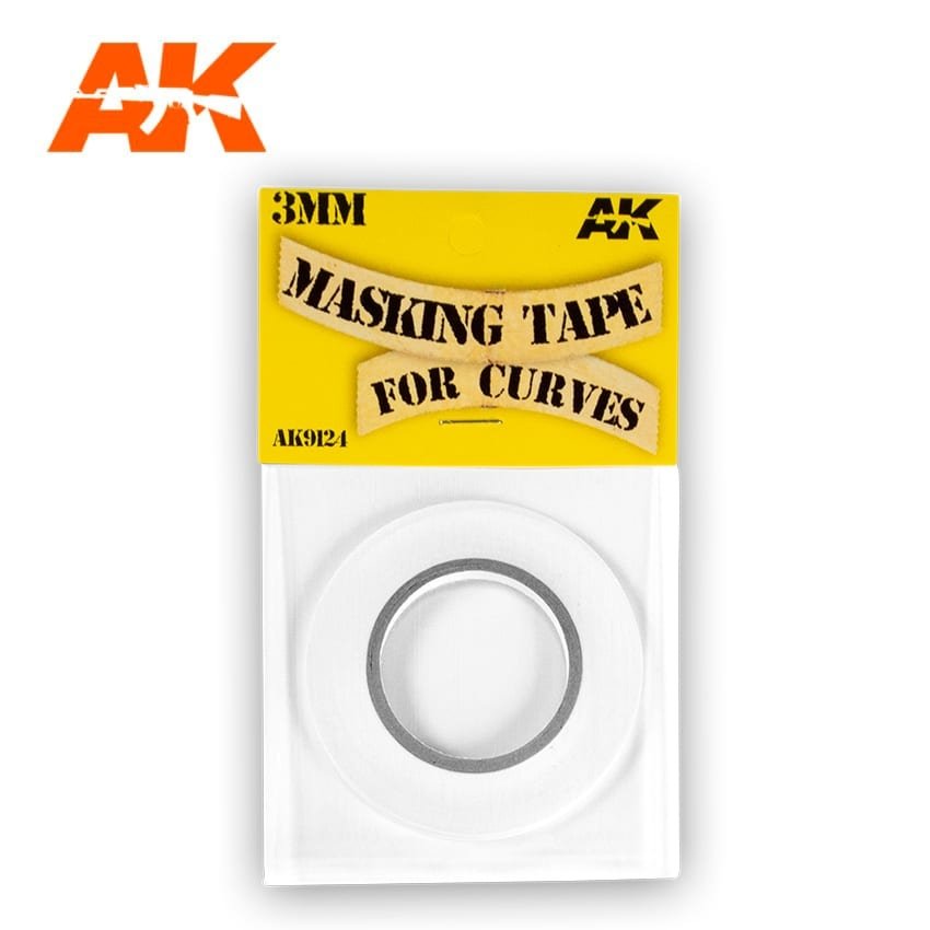 AK Interactive AK9124 RUBAN DE MASQUAGE POUR COURBES 3 MM. 18 MÈTRES DE LONG.