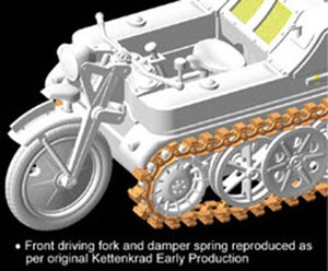 Dragon 6341 Sd.Kfz.2 Kettenkrad Early Production avec Infanteriekarren 1/35 – Bild 8