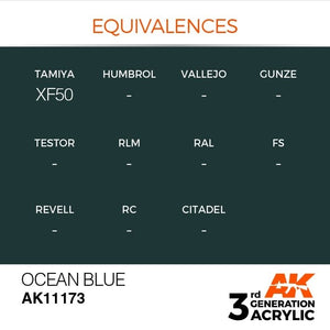AK Interactive AK11173 OCEAN BLUE – STANDARD 17 ml  – imagen 3