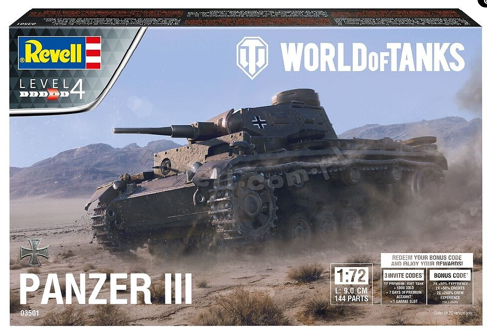 Revell 03501 PzKpfw III Ausf. L World of Tanks 1/72 