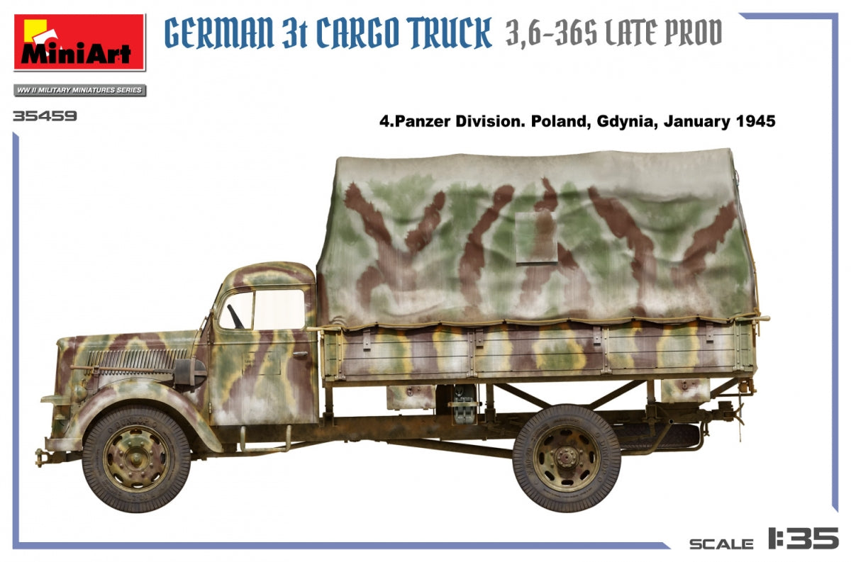 MiniArt 35459 Camion cargo allemand 3 tonnes, production tardive, échelle 1/35 – imagen 12