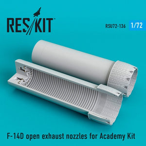 RESKIT RSU72-0136 Buses d&amp;#39;échappement ouvertes pour F-14D Tomcat (échelle 1/72) - Academy