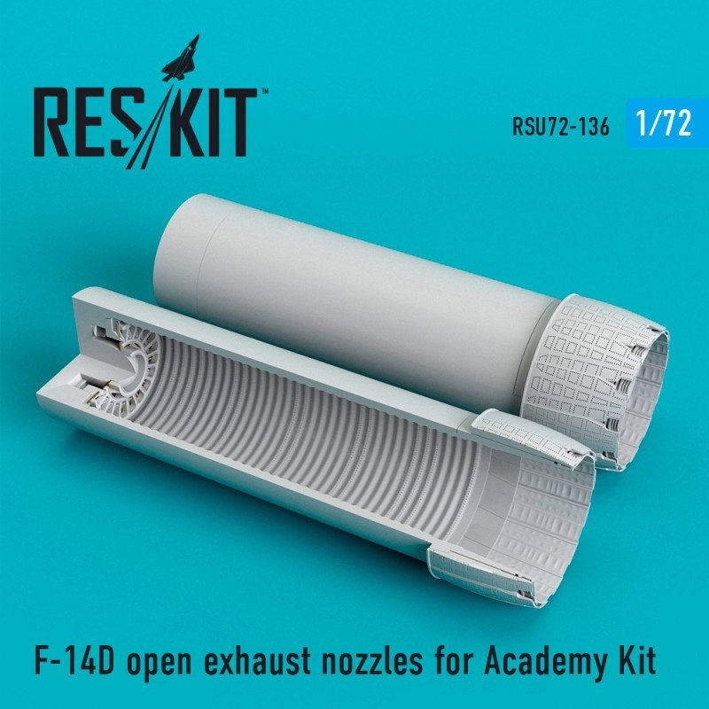 RESKIT RSU72-0136 Buses d&amp;#39;échappement ouvertes pour F-14D Tomcat (échelle 1/72) - Academy