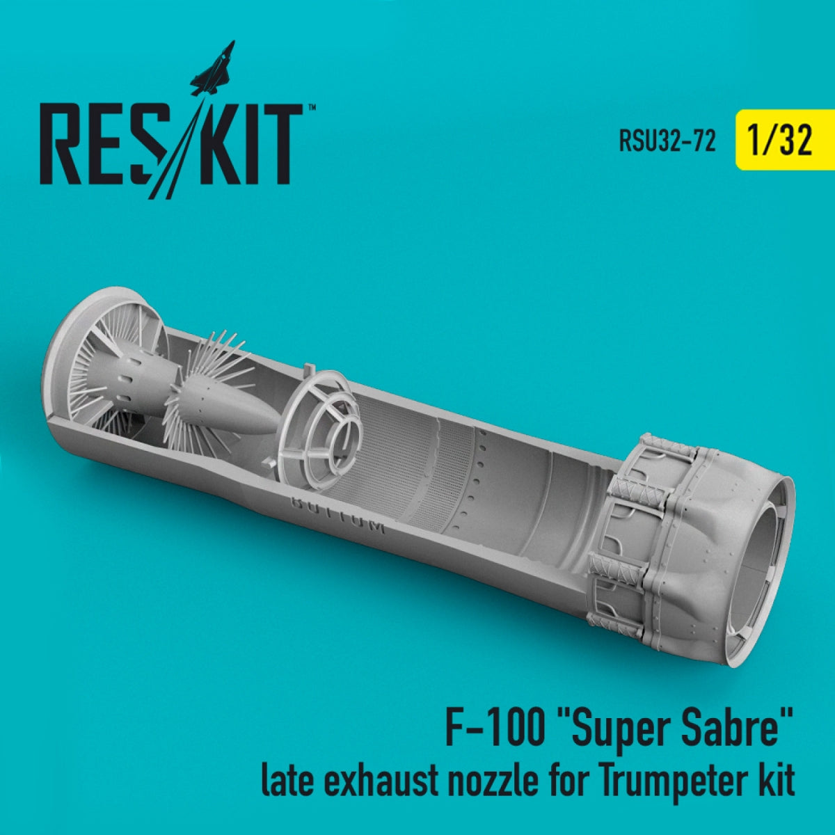 RESKIT RSU32-0072 F-100 « SUPER SABER » TUYAU D&amp;#39;ÉCHAPPEMENT TARDIF POUR MAQUET TRUMPETER 1/32 – immagine 2