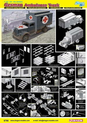 Camion ambulance allemand Dragon 6790 de la Seconde Guerre mondiale (1/35)