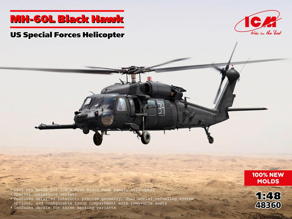 ICM 48360 MH-60L Black Hawk Hélicoptère des forces spéciales américaines 1/48 – image 2