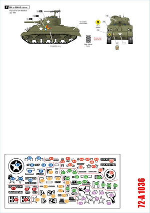 Star Decals 72-A1036 Obusiers automoteurs américains. M7 Priest, M8 HMC et M4 (105 mm). 75e anniversaire du Débarquement. Normandie et France 1944. Échelle 1/72. – image 2