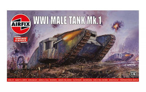 Airfix A01315V Vintage Classics - Maquette de char d&amp;#39;assaut Mk.I (Première Guerre mondiale) à l&amp;#39;échelle 1/76