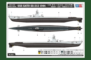 Hobby Boss 83524 Sous-marin de l&amp;#39;US Navy « Little Shark » SS-212 1944 1/350 – Bild 4
