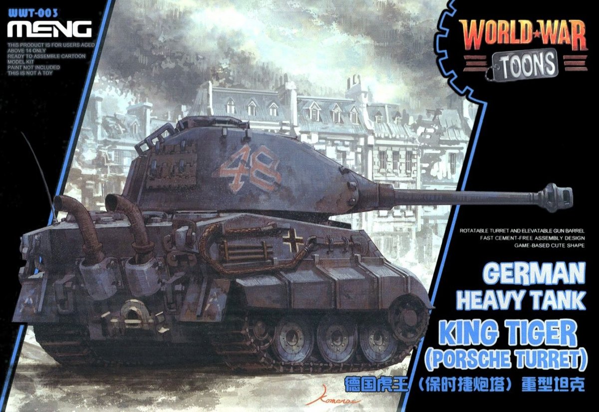 Meng modèle WWT-003 World War Toons King Tiger (tourelle Porsche)