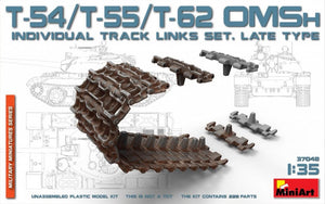 MiniArt 37048 T-54, T-55, T-62 OMSh - Jeu de maillons de chenille individuels. Modèle récent (1/35)