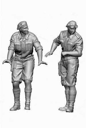 Glowel Miniatures 35918 Équipage de char britannique Afrique du Nord (2 figurines conçues pour le M3 Grant, imprimées en 3D) 1/35 – immagine 2