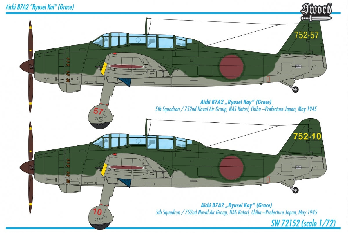 Sword 72152 Aichi B7A2 Grace 1/72 – zdjęcie 2