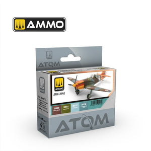 AMMO par Mig Jimenez 20940 ATOM Couleurs d&amp;#39;avions français de la Seconde Guerre mondiale, set de 4 x 20 ml