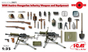 ICM 35671 Armes et équipements d&amp;#39;infanterie austro-hongroise de la Première Guerre mondiale, échelle 1/35