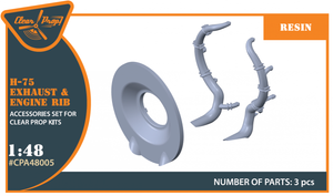 Échappement en résine Clear Prop! CPA48005 Hawk H-75 M/N/O pour kit CP ACCESSOIRES 1/48