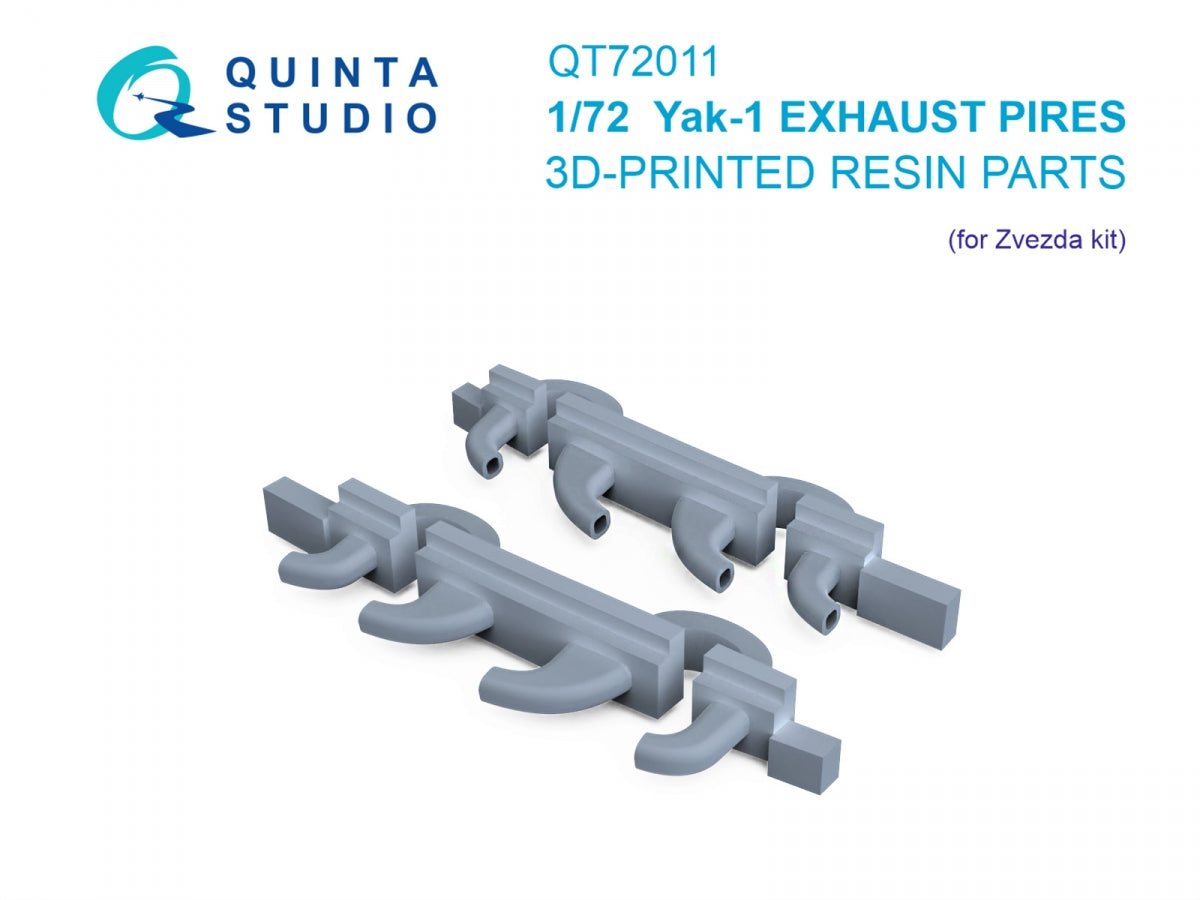 Quinta Studio QT72011 Yak-1 Tuyaux d'échappement (Zvezda) 1/72 