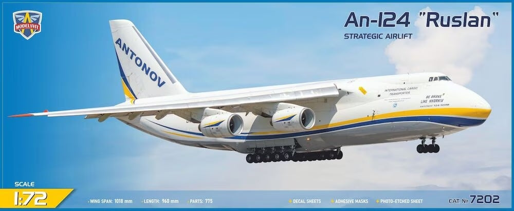 Modelsvit 7202 An-124 « Ruslan » Transport aérien stratégique 1/72