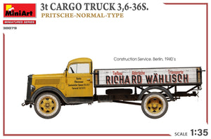 MiniArt 38079 3t CARGO TRUCK 3,6-36S. PRITSCHE-NORMAL-TYPE 1/35 – zdjęcie 13