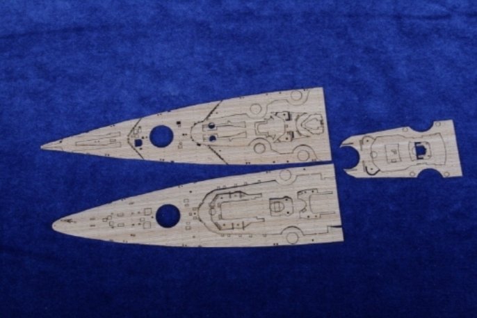 MK1 Design MD-70017 TIRPITZ Pont en bois pour Trumpeter 1/700