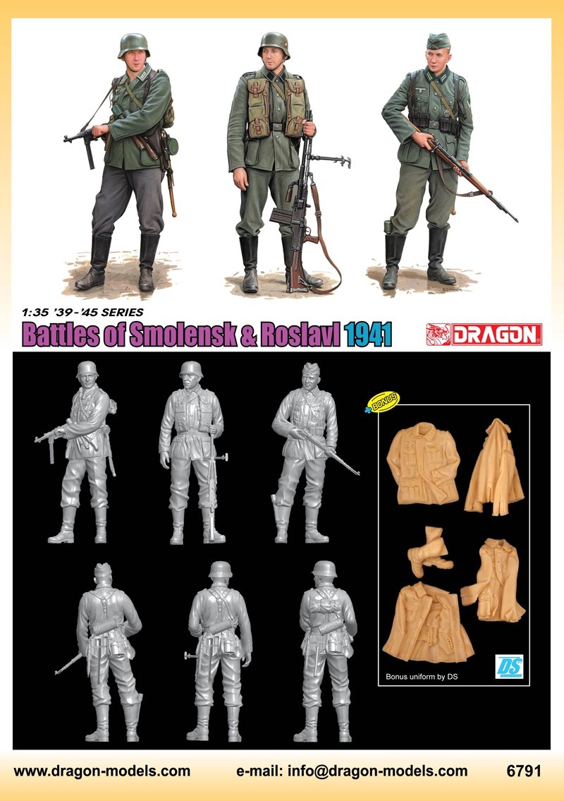Dragon 6791 Bataille de Smolensk Roslavl 1941 (Ensemble de 3 figurines) avec bottes d&amp;#39;uniforme DS bonus 1/35 – imagen 2