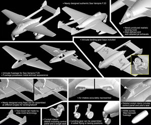 Dragon 5112 Vampire des mers F.20 1/72  – image 2