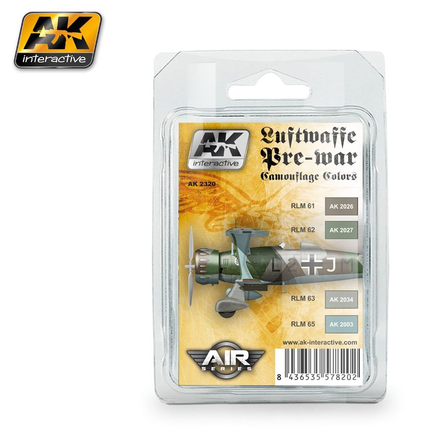 Couleurs de camouflage d'avant-guerre de la Luftwaffe pour l'AK2320 d'AK Interactive