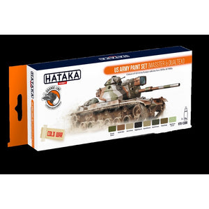 Kit de peinture Hataka HTK-CS99 US Army (MASSTER &amp;amp; DUALTEX) (8 x 17 ml)