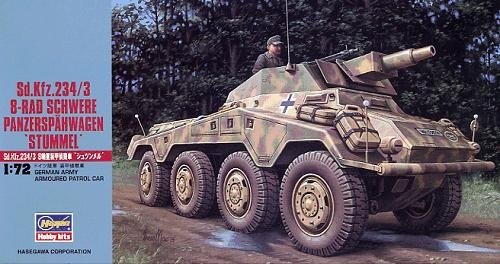 Hasegawa MT54 allemand Sdkfz 234/3 Schwere Panzerspahwagen Stummel (1/72)