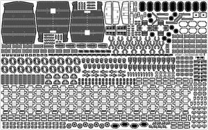 Pontos 37034FN USS BB-63 Missouri 1945 &amp;quot;Advanced&amp;quot; Detail Up Set for Hobbyboss Kit (Teak Tone wooden deck) 1/350 – zdjęcie 31